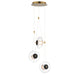 ET2 - E24033-24BKNAB - LED Pendant - Amulet - Black / Natural Aged Brass