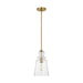 Generation Lighting. - 6536901-848 - One Light Pendant - Kea - Satin Brass