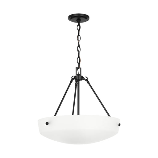 Generation Lighting. - 6615203-112 - Three Light Pendant - Kerrville - Midnight Black