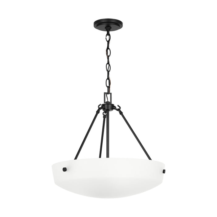 Generation Lighting. - 6615203-112 - Three Light Pendant - Kerrville - Midnight Black