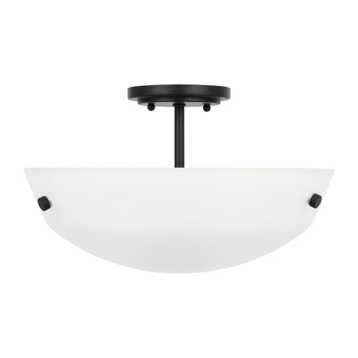 Generation Lighting. - 7715202-112 - Two Light Semi-Flush Convertible Pendant - Kerrville - Midnight Black