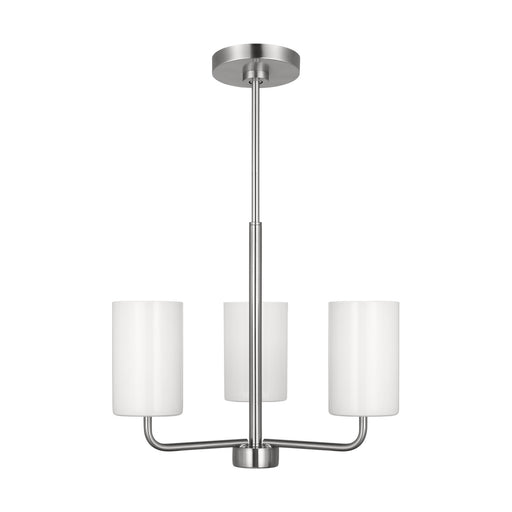 Generation Lighting. - GLC1003BS - Three Light Chandelier - Rhett - Brushed Steel