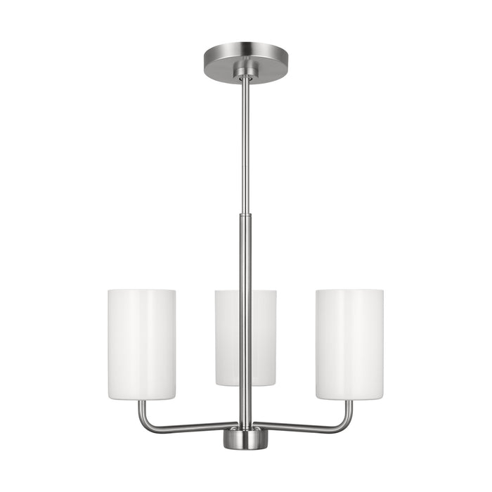 Generation Lighting. - GLC1003BS - Three Light Chandelier - Rhett - Brushed Steel