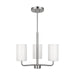 Generation Lighting. - GLC1003BS - Three Light Chandelier - Rhett - Brushed Steel