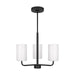 Generation Lighting. - GLC1003MBK - Three Light Chandelier - Rhett - Midnight Black