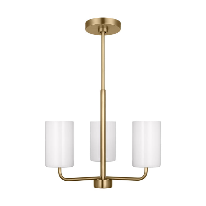 Generation Lighting. - GLC1003SB - Three Light Chandelier - Rhett - Satin Bronze