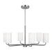 Generation Lighting. - GLC1026BS - Six Light Chandelier - Rhett - Brushed Steel