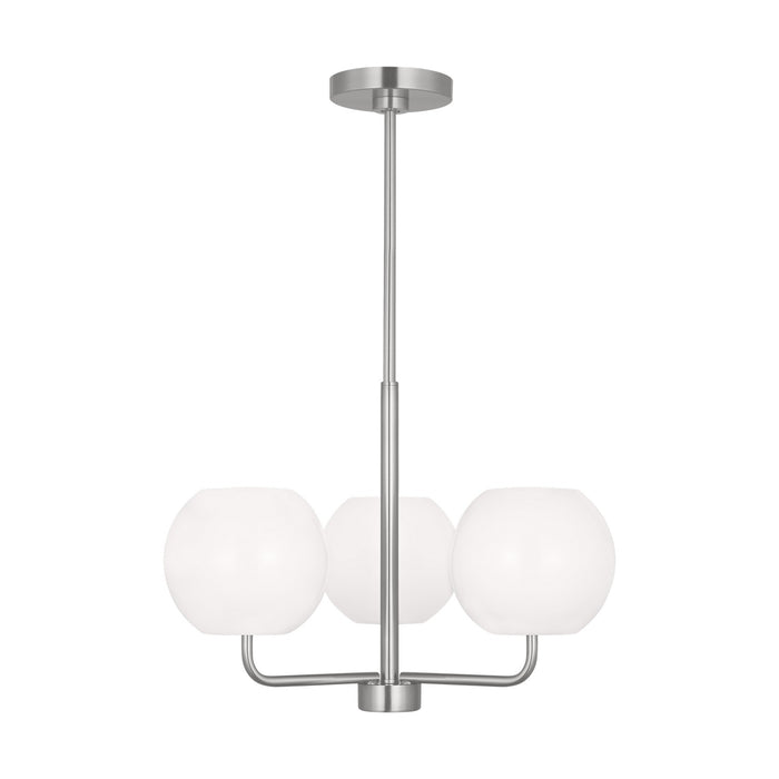 Generation Lighting. - GLC1043BS - Three Light Chandelier - Rory - Brushed Steel