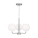 Generation Lighting. - GLC1043BS - Three Light Chandelier - Rory - Brushed Steel