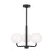 Generation Lighting. - GLC1043MBK - Three Light Chandelier - Rory - Midnight Black