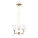 Generation Lighting. - GLC1073SB - Three Light Chandelier - Emile - Satin Bronze