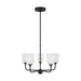 Generation Lighting. - GLC1085MBK - Five Light Chandelier - Emile - Midnight Black