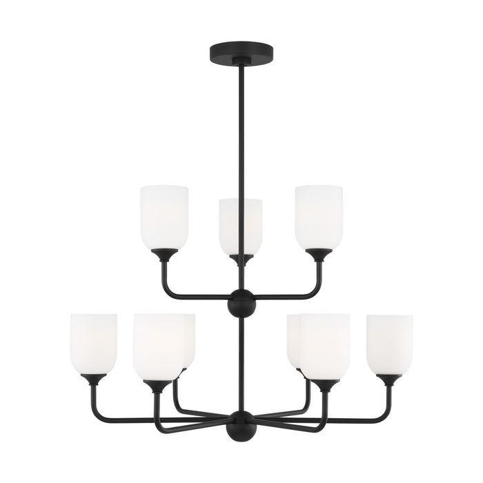 Generation Lighting. - GLC1109MBK - Nine Light Chandelier - Emile - Midnight Black