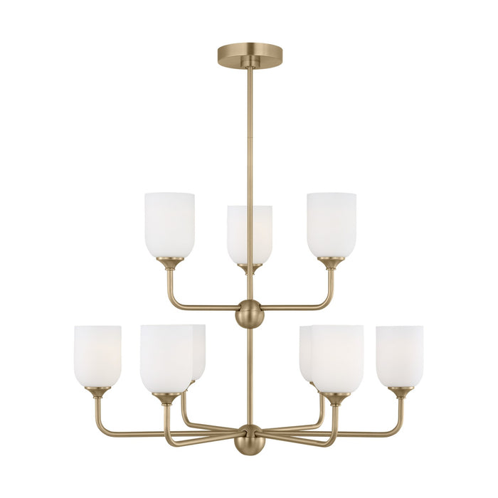 Generation Lighting. - GLC1109SB - Nine Light Chandelier - Emile - Satin Bronze