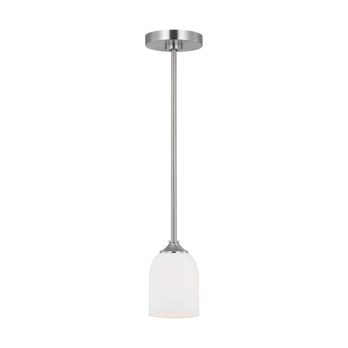 Generation Lighting. - GLP1021BS - One Light Mini Pendant - Emile - Brushed Steel