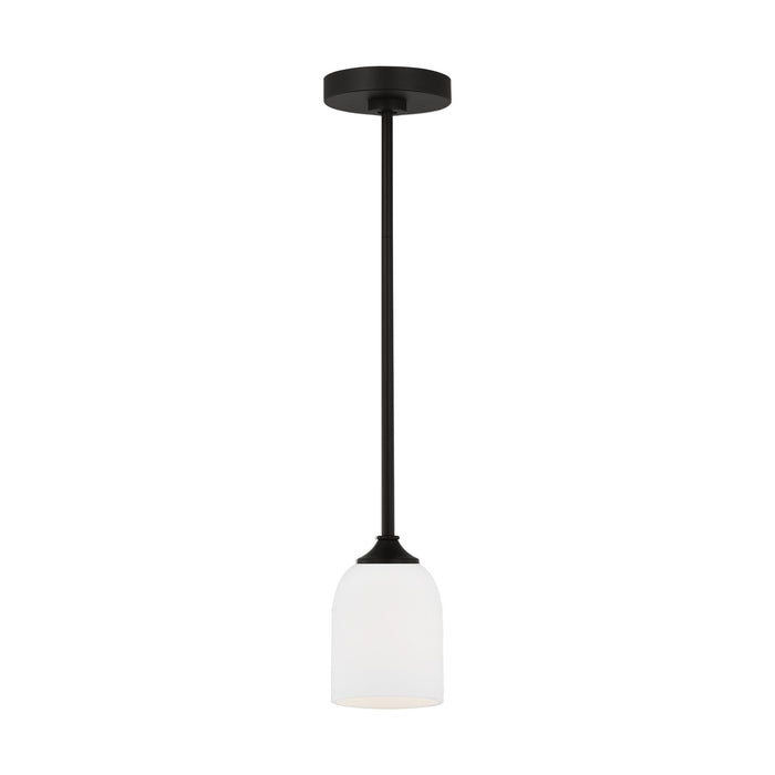 Generation Lighting. - GLP1021MBK - One Light Mini Pendant - Emile - Midnight Black