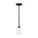 Generation Lighting. - GLP1021MBK - One Light Mini Pendant - Emile - Midnight Black