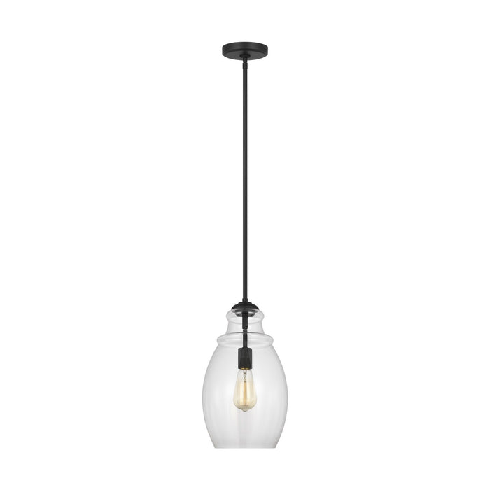 Generation Lighting. - P1484MBK - One Light Pendant - Marino - Midnight Black