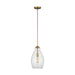 Generation Lighting. - P1484SB - One Light Pendant - Marino - Satin Brass