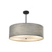 Justice Designs - FAB-9592-GRAY-MBLK - Six Light Pendant - Textile - Matte Black