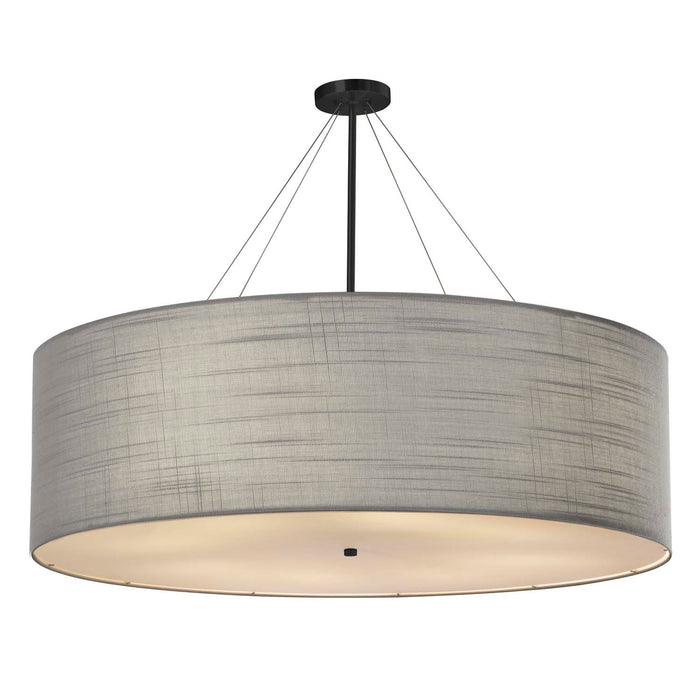 Justice Designs - FAB-9597-GRAY-MBLK - Eight Light Pendant - Textile - Matte Black