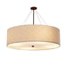 Justice Designs - FAB-9599-CREM-DBRZ - 12 Light Pendant - Textile - Dark Bronze