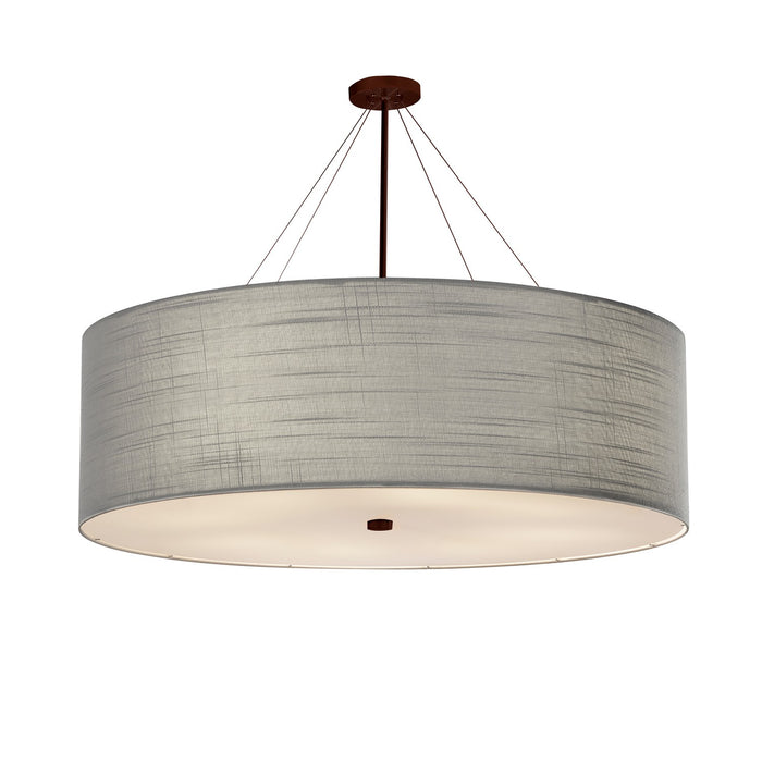 Justice Designs - FAB-9599-GRAY-DBRZ - 12 Light Pendant - Textile - Dark Bronze