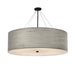 Justice Designs - FAB-9599-GRAY-MBLK - 12 Light Pendant - Textile - Matte Black