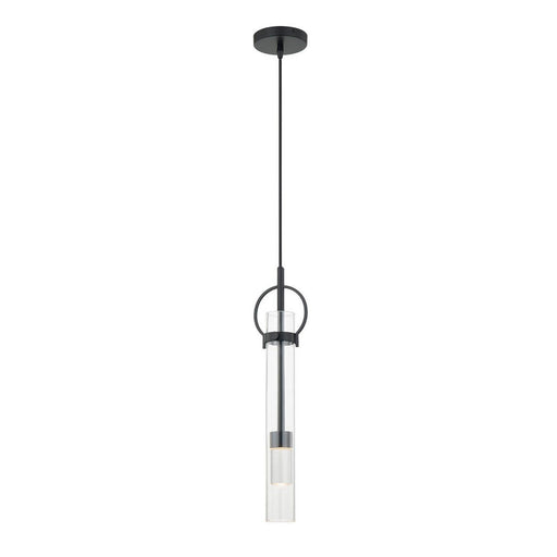 Justice Designs - FSN-4121-CLER-MBLK - LED Pendant - Textile - Matte Black