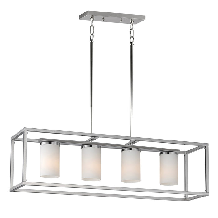 Maxim - 10288SWSN - Four Light Linear Pendant - Lateral - Satin Nickel