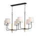 Maxim - 11867OFNWD - Seven Light Linear Chandelier - Bozeman - Natural Wood