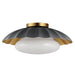 Maxim - 18059DGGL - One Light Flush Mount - Primrose - Dark Grey / Gold Leaf