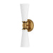 Maxim - 24822SWBKNAB - Two Light Wall Sconce - Krevat - Black / Natural Aged Brass