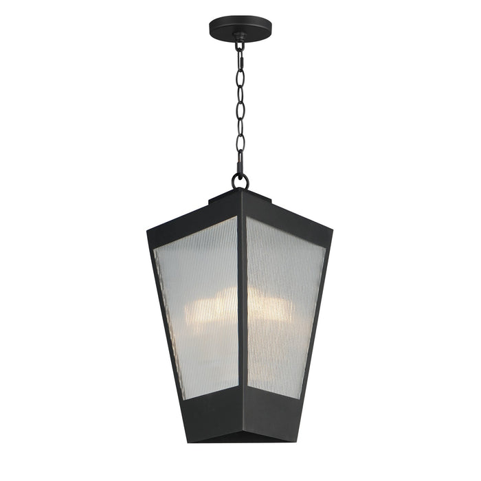 Maxim - 30766CRBKAB - Three Light Outdoor Pendant - Triform - Black / Antique Brass