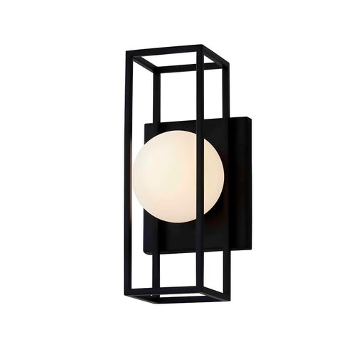 Justice Designs - FSN-7182W-OPAL-MBLK - LED Outdoor Wall Sconce - Fusion - Matte Black