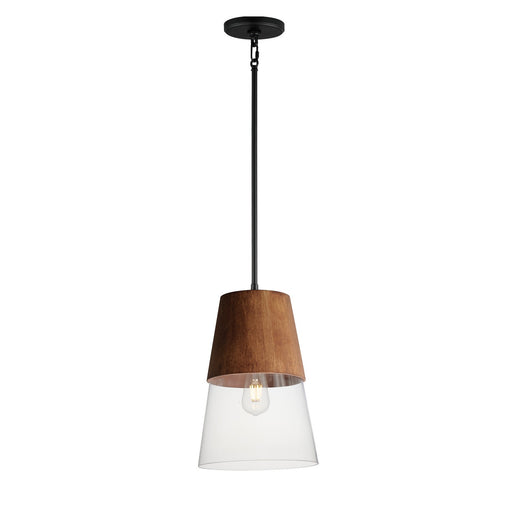 Maxim - 91622CLWNBK - One Light Mini Pendant - Carpenter - Walnut / Black