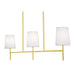 AFX Lighting - ROSP3605CBSB - Three Light Linear Pendant - Rose - Satin Brass