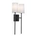 AFX Lighting - ROSS1020CBBK - Two Light Wall Sconce - Rose - Black