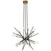 Visual Comfort Signature - CHC 5605BLK - LED Chandelier - Stellar - Matte Black and Antique Brass