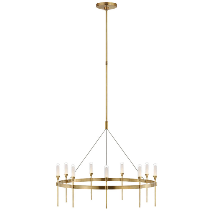 Visual Comfort Signature - PB 5030NB-CG - LED Chandelier - Overture - Natural Brass