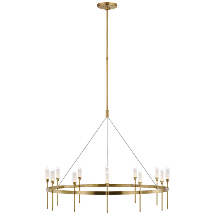 Visual Comfort Signature - PB 5031NB-CG - LED Chandelier - Overture - Natural Brass