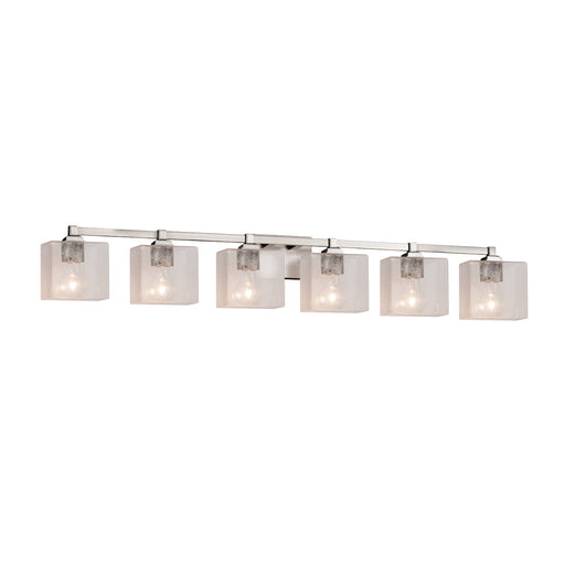 Justice Designs - FSN-8436-55-SEED-NCKL - Six Light Bath Bar - Fusion - Brushed Nickel