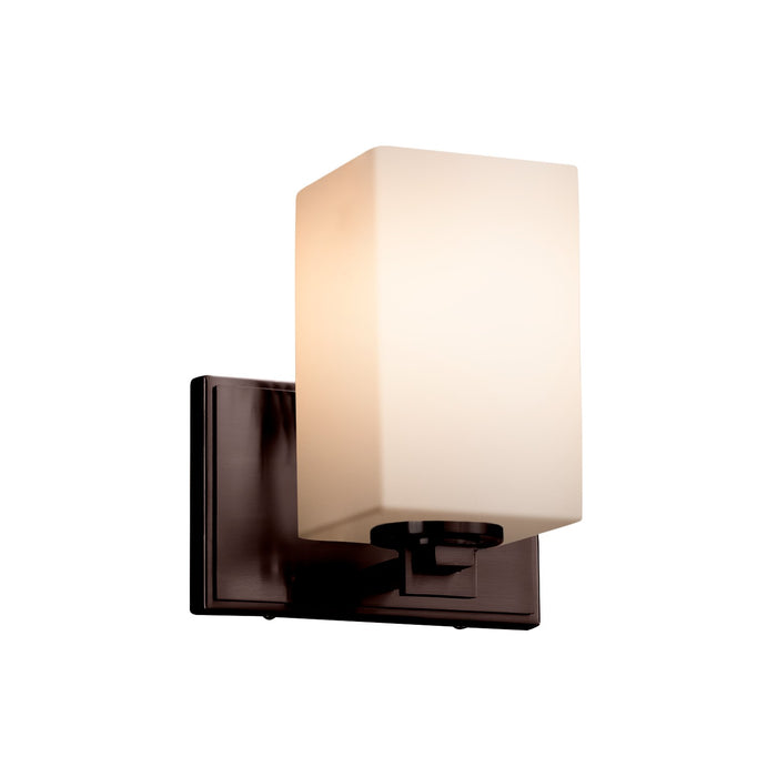 Justice Designs - FSN-8441-15-OPAL-DBRZ - One Light Wall Sconce - Fusion - Dark Bronze