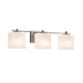 Justice Designs - FSN-8443-30-OPAL-NCKL - Three Light Bath Bar - Fusion - Brushed Nickel