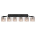 Justice Designs - FSN-8596-30-SEED-MBLK - Six Light Bath Bar - Fusion - Matte Black