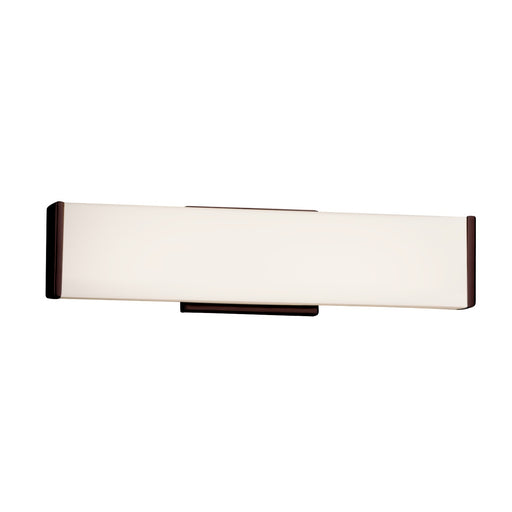 Justice Designs - FSN-8601-OPAL-DBRZ - LED Linear Bath Bar - Fusion - Dark Bronze