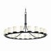 Justice Designs - FSN-8716-10-OPAL-MBLK - 21 Light Chandelier - Fusion - Matte Black