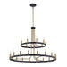 Justice Designs - NSH-8048-MBBR - 27 Light Chandelier - Clayton - Matte Black w/ Brass