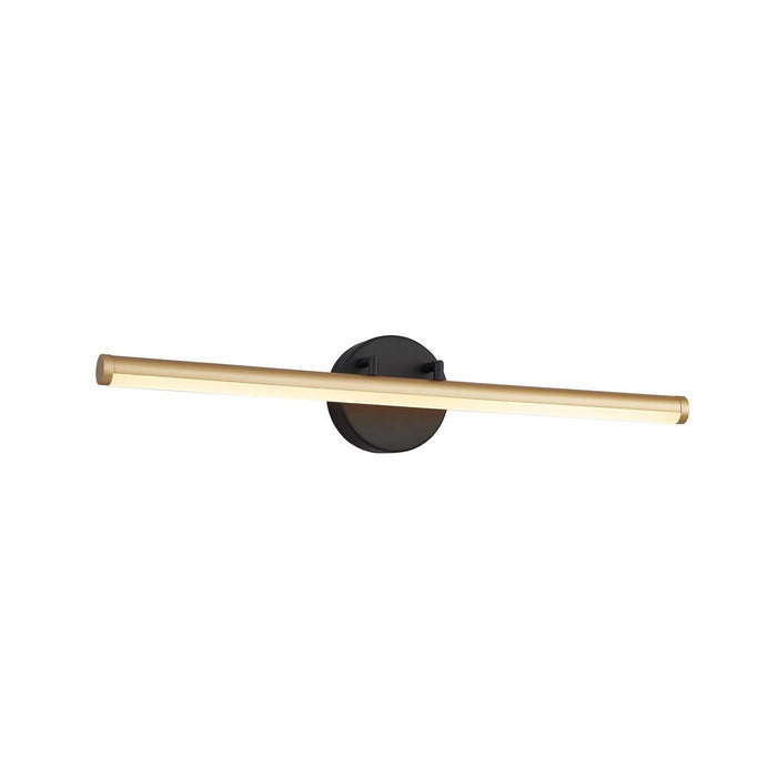 Justice Designs - NSH-9115-MBBR - LED Linear Wall/Bath - Fianco - Matte Black w/ Brass