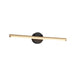 Justice Designs - NSH-9115-MBBR - LED Linear Wall/Bath - Fianco - Matte Black w/ Brass